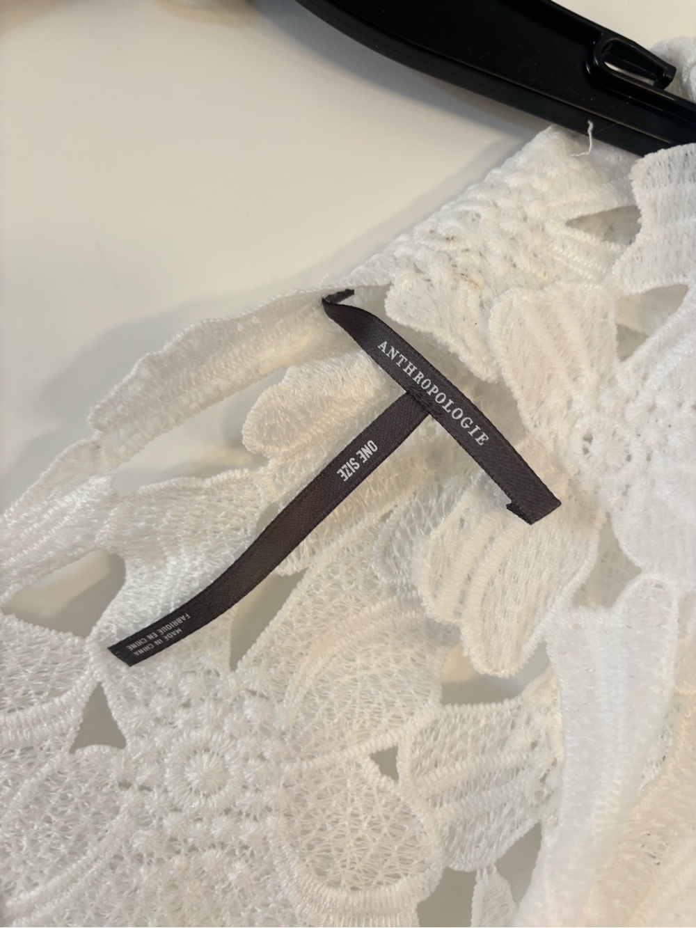 by Anthropologie floral eyelet kaftan in white embroidered flowers - Picture 7 of 8